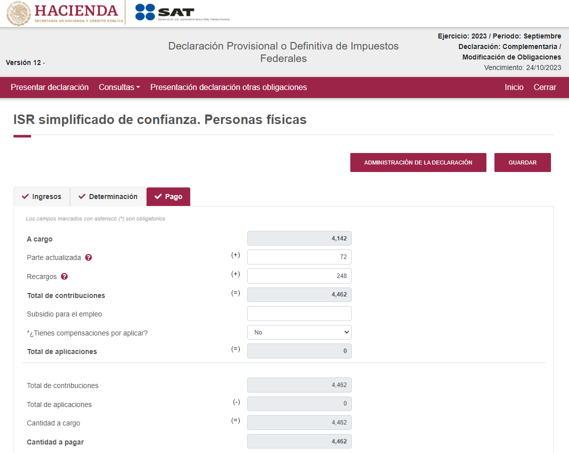 Error En La Versión 12 Del Formato De Declaraciones De Resico Personas Físicas Del Sat México 5596